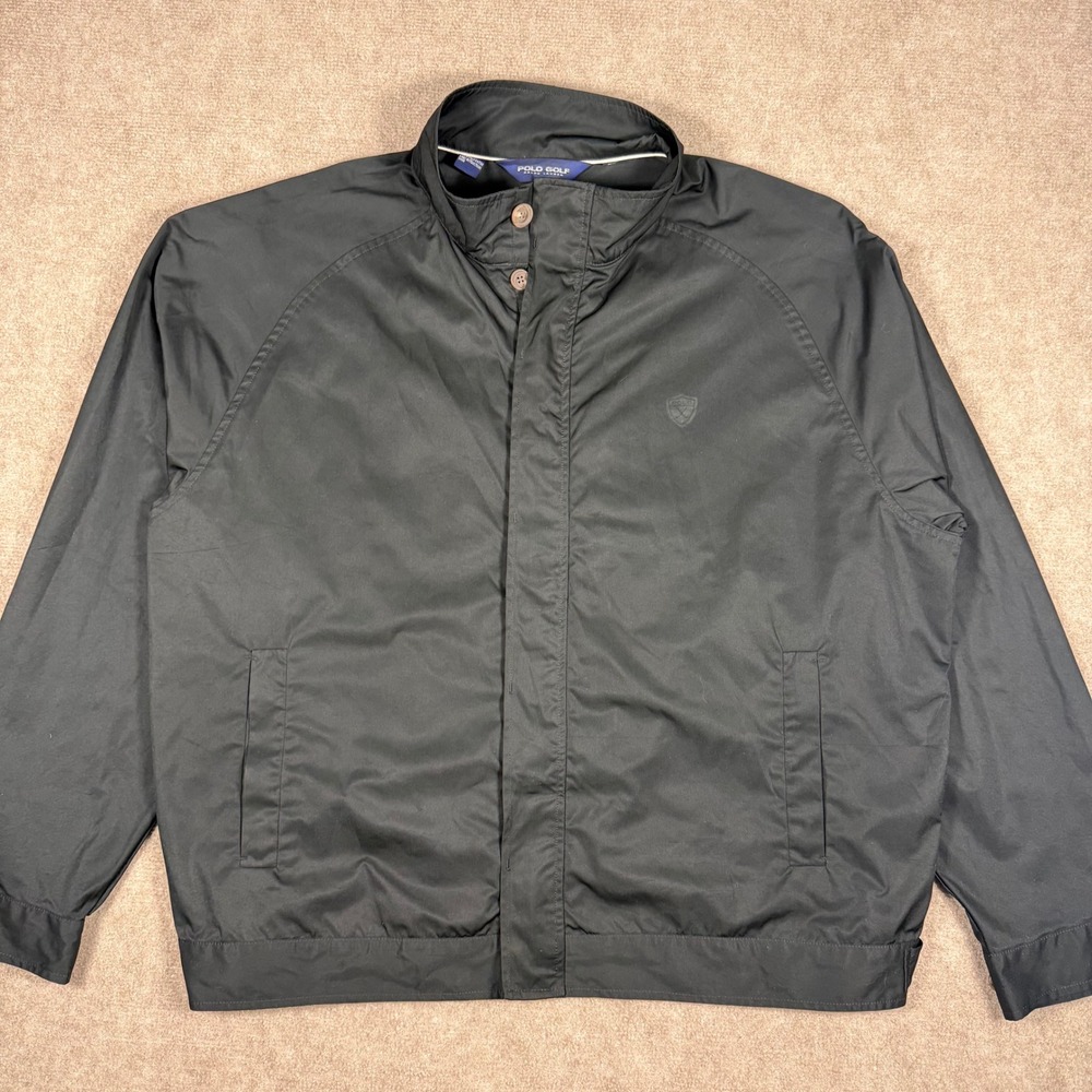 Ralph Lauren Polo Golf Men's Jacket Size XXL Blue Full Zip Windbreaker Preppy